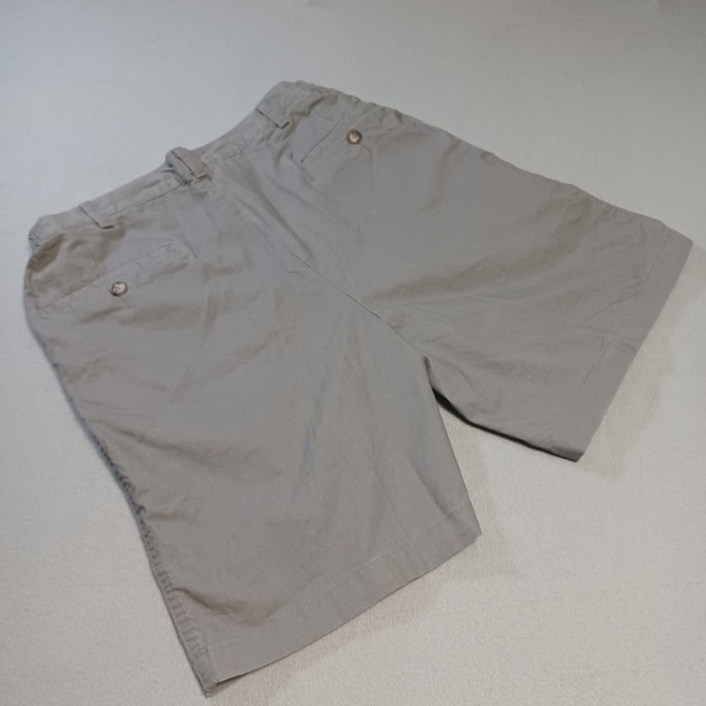 Puritan Mens Pleated Shorts Gray 100% Cotton Elastic Waist Size 34 NWT‎ 4119